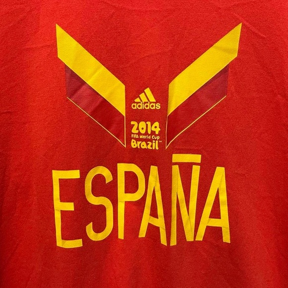 Adidas 2014 Spain World Cup soccer football España short sleeve sports T-shirt - Picture 2 of 6